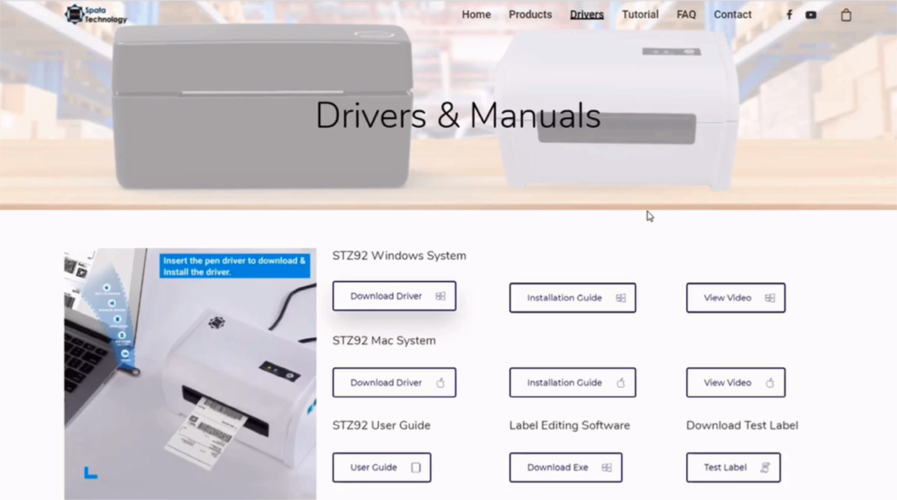 Watch SPATA Label Printer Driver Installation For Windows and Mac